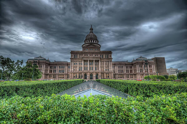 Outdoors Art Print featuring the photograph Texas Capitol And Atrium Hedge by Evan Gearing Photography