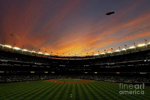 Playoffs Art Print featuring the photograph Texas Rangers V New York Yankees, Game 5 by Nick Laham