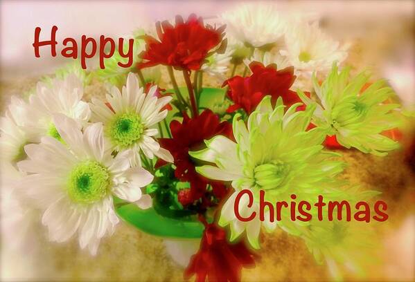 Happy Art Print featuring the photograph Thank You for the Happy Christmas Bouquet by Debra Grace Addison
