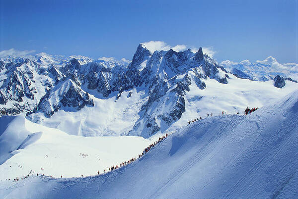 Snow Art Print featuring the photograph The Alps At Chamonix, France by Robertharding