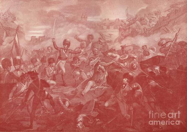 Engraving Art Print featuring the drawing The Assault And Taking Of Seringapatam by Print Collector