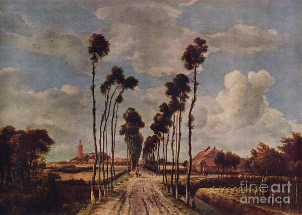 Oil Painting Art Print featuring the drawing The Avenue At Middelharnis, 1689, 1938 by Print Collector