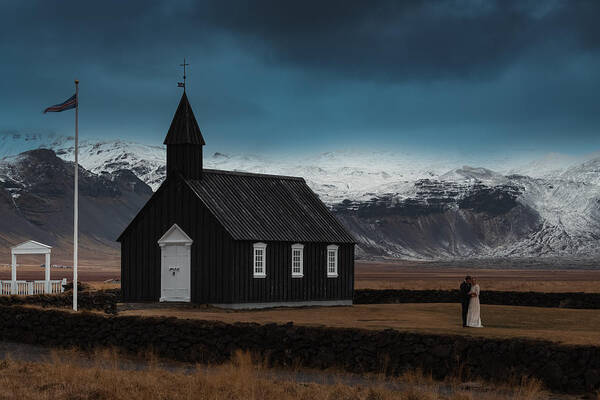 Iceland Art Print featuring the photograph The Black Church by Sunny Ding