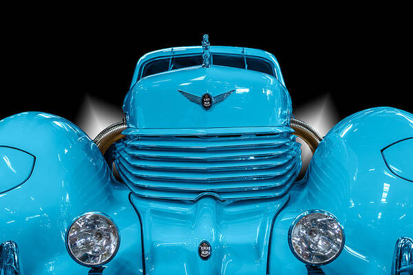Car Art Print featuring the photograph The Blue Cord by Roland Weber