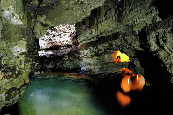 Cave Of Smoo Art Print featuring the photograph The Cave of Smoo by Nicholas Blackwell