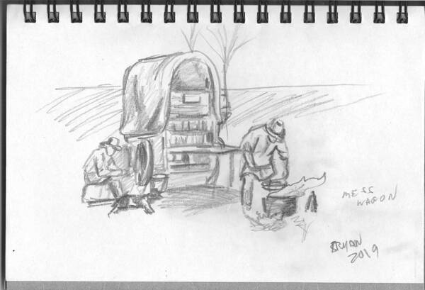 Chuck Wagon Art Print featuring the drawing The Churck Wagon by Bryan Bustard