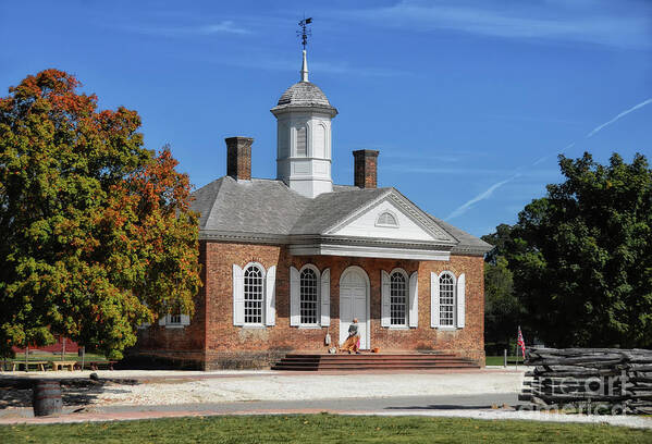 Williamsburg Art Print featuring the photograph The Colonial Williamsburg Courthouse by Lois Bryan