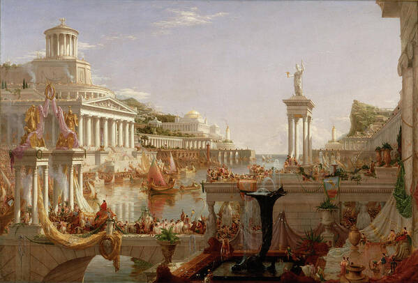 Thomas Cole Art Print featuring the painting The Course of Empire Consummation by Thomas Cole