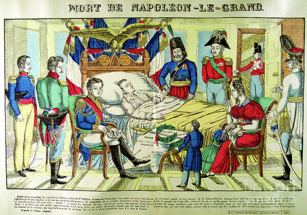 Engraving Art Print featuring the drawing The Death Of Napoleon The Great, 5 by Print Collector