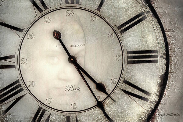 Clock Art Print featuring the digital art The Face of Time by Pennie McCracken