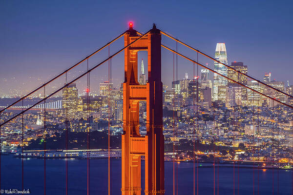 Golden Gate Bridge Art Print featuring the photograph The Golden Gate by Mike Ronnebeck