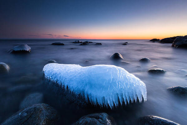Landscape Art Print featuring the photograph The Ice Stone by Joakim Orrvik