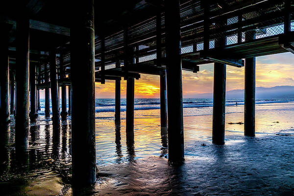 Under The Pier Art Print featuring the photograph The Light Downunder by Gene Parks