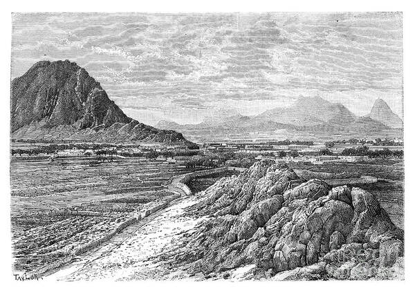 Engraving Art Print featuring the drawing The Marsha Pass, North Of Kandahar by Print Collector