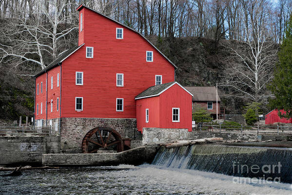 Red Mill Art Print featuring the photograph The red mill historical landmark. by Sam Rino