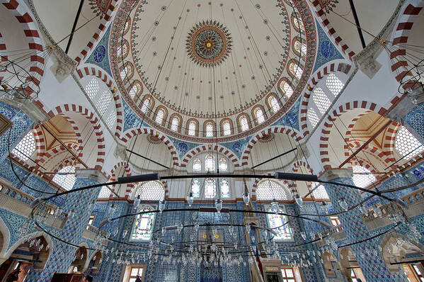 Tranquility Art Print featuring the photograph The Rustem Pasha Mosque by Izzet Keribar