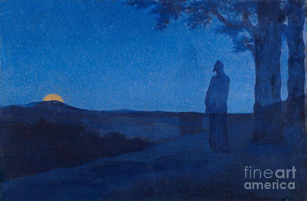 Symbolism Art Print featuring the drawing The Solitude Of Christ by Heritage Images