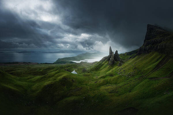 Landscape Art Print featuring the photograph The Storr by Juan Pablo De Miguel