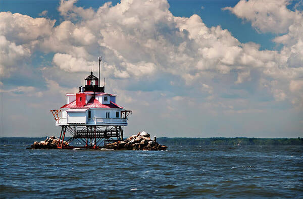 Lighthouse Art Print featuring the photograph Thomas Point Shoal Lighthouse by Jill Love