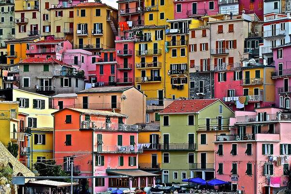 Manarola Art Print featuring the photograph Tight Quarters by Frozen in Time Fine Art Photography