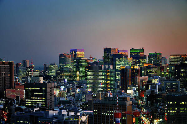 Financial District Art Print featuring the photograph Tokyo, Marunouchi At Twilight by Vladimir Zakharov