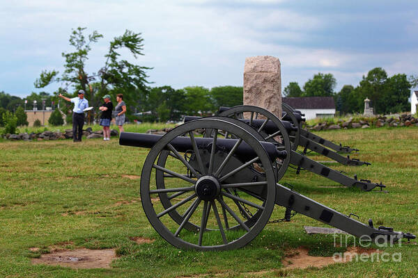 Gettysburg Battlefield Art Print featuring the photograph Touring the Gettysburg Battlefield by James Brunker