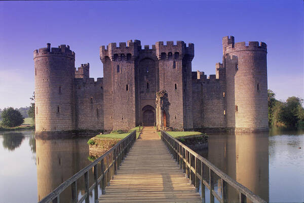England Art Print featuring the photograph Uk, England, Sussex, Bodiam Castle by Peter Adams