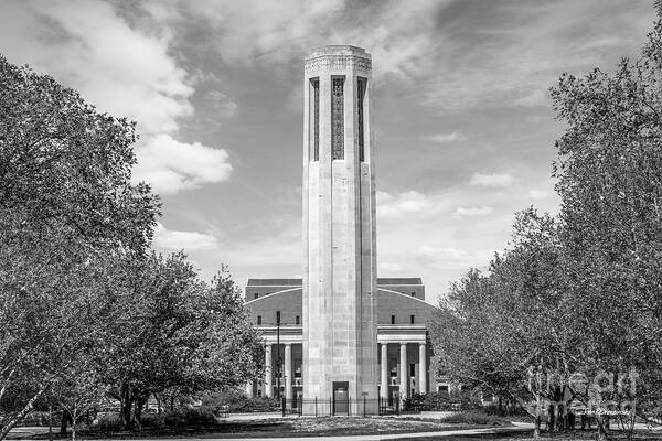 University Of Nebraska Art Print featuring the photograph University of Nebraska Mueller Tower by University Icons