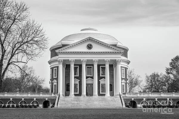 University Of Virginia Art Print featuring the photograph University of Virginia Rotunda by University Icons