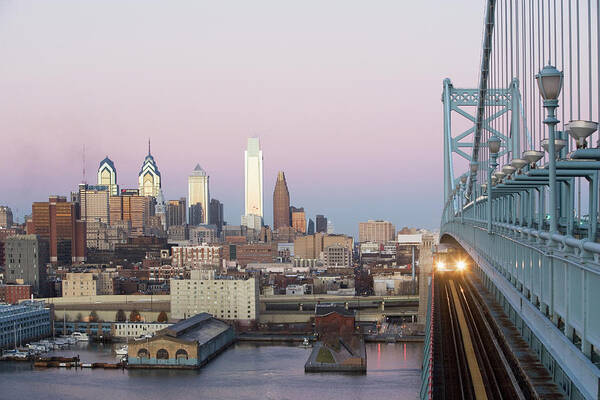 Downtown District Art Print featuring the photograph Usa, Pennsylvania, Philadelphia, View by Fotog