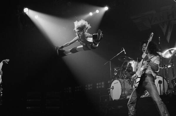 Singer Art Print featuring the photograph Van Halen At The Rainbow by Fin Costello