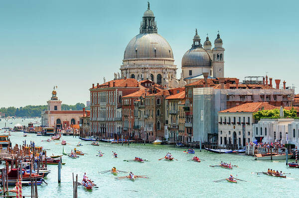 Built Structure Art Print featuring the photograph Venetian Regatta by Rory Mcdonald