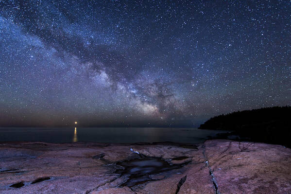 Venus Over Acadia Art Print featuring the photograph Venus Over Acadia by Michael Blanchette Photography