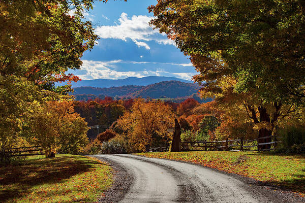 Pomfret Vermont Art Print featuring the photograph Vermont Backroad Ramble in Autumn by Jeff Folger