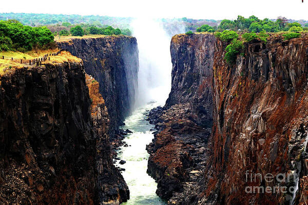 Africa Zambia Victoria Falls October Art Print featuring the photograph Victoria falls by Darcy Dietrich