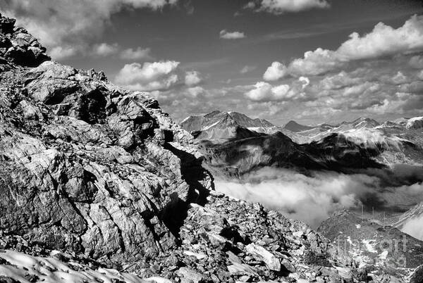 Mountains Art Print featuring the photograph View from Diavolezza by Steve Ember