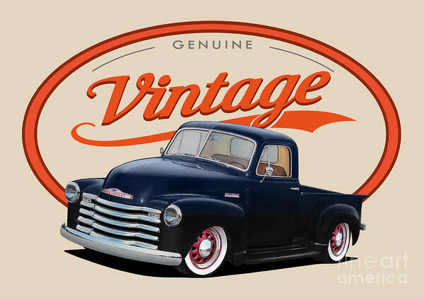 Classic Art Print featuring the digital art Vintage Truck by Paul Kuras