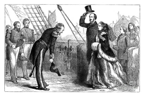 Engraving Art Print featuring the drawing Visit Of The Queen And Prince Albert by Print Collector