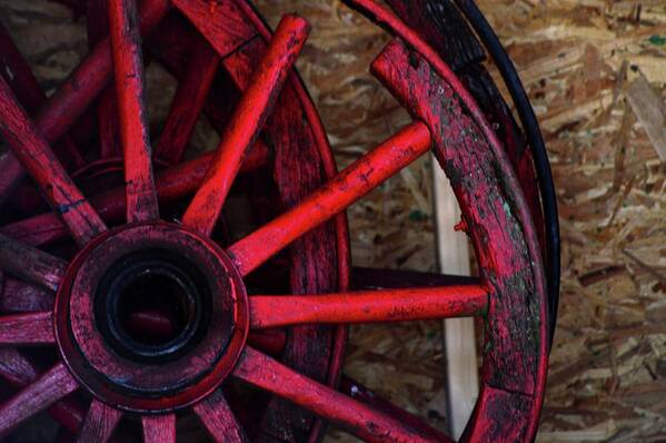 Abandoned America Art Print featuring the photograph Wagon Wheel by Lisa Burbach