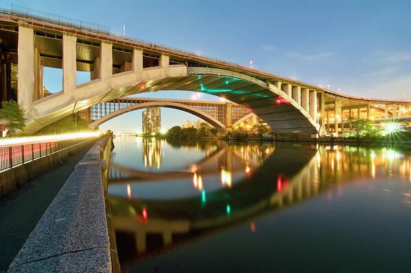 Built Structure Art Print featuring the photograph Washington Bridge by Photography By Steve Kelley Aka Mudpig