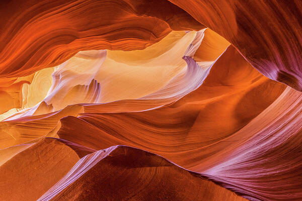 Antelope Canyon Art Print featuring the photograph Waves of Stone by Carl Amoth