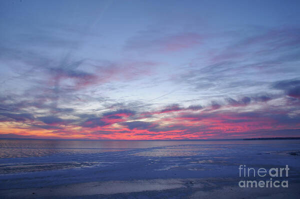 Sunrise Art Print featuring the photograph Whipped Frost by Marianne Kuzimski