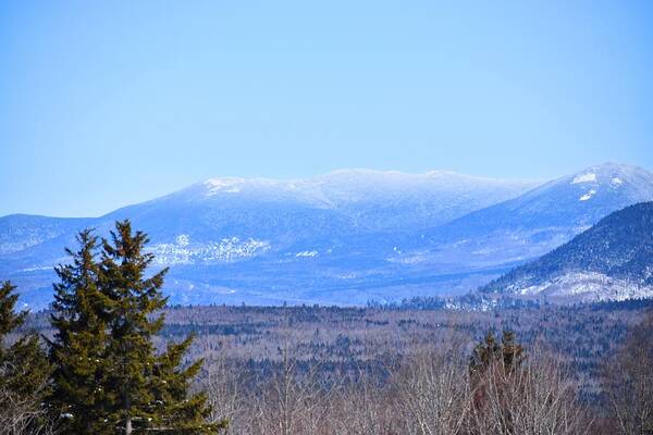 Winter Art Print featuring the photograph Winter Mountains of Norther Maine by Nina Kindred