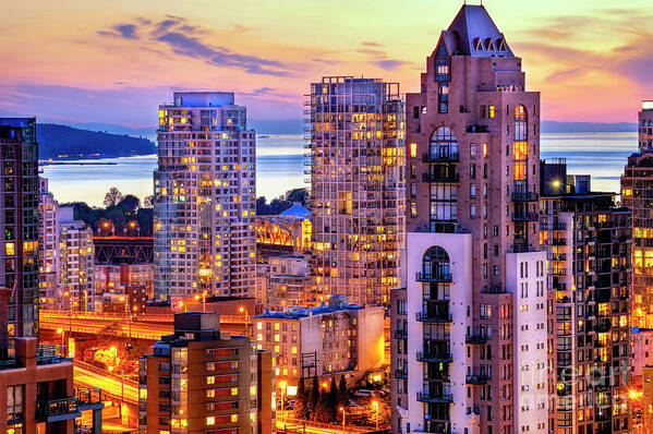 Love Art Print featuring the photograph 0361 Romantic Yaletown and English Bay Vancouver British Columbia Canada The Pacific North West by Amyn Nasser