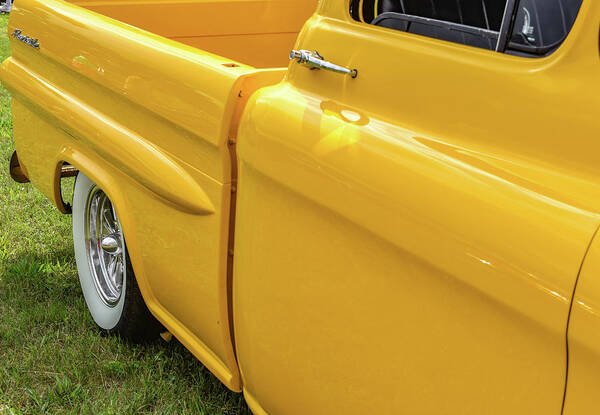 Yellow Art Print featuring the photograph Yellow Chevy by Michelle Wittensoldner
