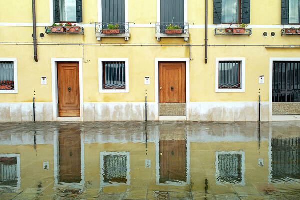 Venice Art Print featuring the photograph Zattere Reflections 4, Venice by Jean Gill
