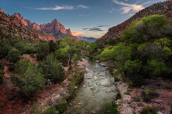Zion Canyon Art Print featuring the photograph Zion Watchman by Dave Koch