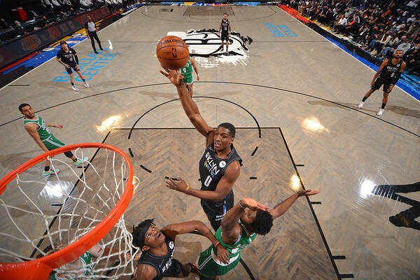 Nba Pro Basketball Art Print featuring the photograph Boston Celtics v Brooklyn Nets - Game Two by Jesse D. Garrabrant