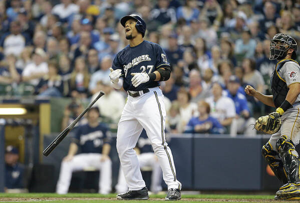 American League Baseball Art Print featuring the photograph Carlos Gomez #1 by Jeffrey Phelps