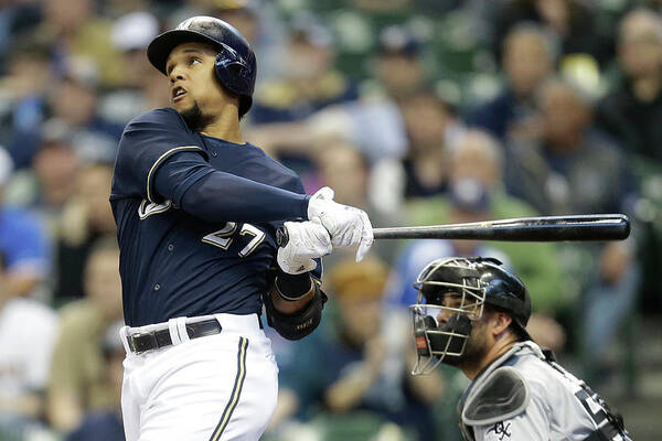 American League Baseball Art Print featuring the photograph Carlos Gomez by Mike Mcginnis
